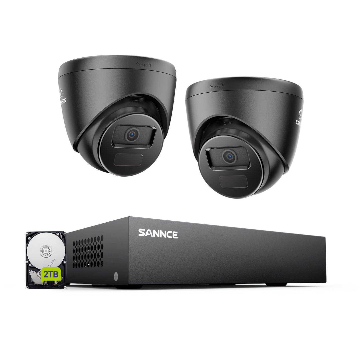 Beveiligingscamera – Camerabewaking – Buitencamera – Bewakingscamera – IP-camera – Full HD 1080P – 2TB Harde Schijf – Mens- en Voertuigdetectie