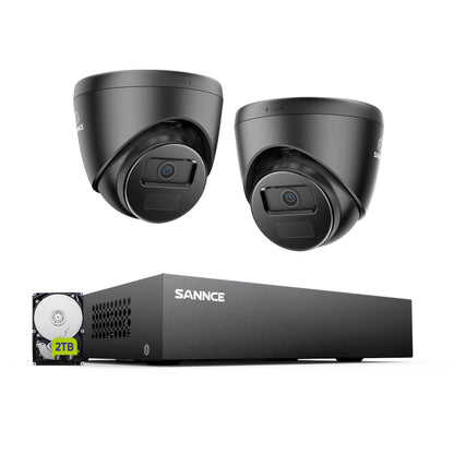 Beveiligingscamera – Camerabewaking – Buitencamera – Bewakingscamera – IP-camera – Full HD 1080P – 2TB Harde Schijf – Mens- en Voertuigdetectie