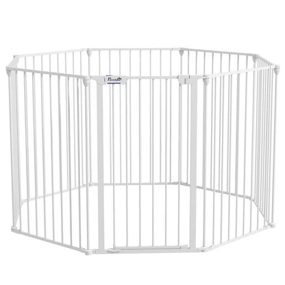 Puppy Playpen, Foldable Portable Dog Playpen, Steel Puppy Playpen, Lockable Door, Weather , Black