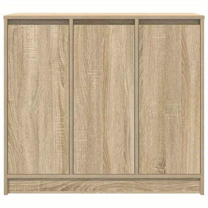 Dressoir – Ladekast – Opbergkast – Woonkamerkast – Commode – Sonoma Classic – Eucalyptus Houtafwerking – 2 Deuren Met Glazen Panelen – 2 Laden – 2 Planken – 90 kg Draagvermogen – Eenvoudige Montage