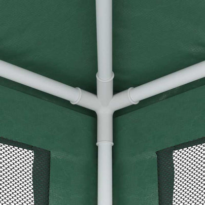 Party tent with 6 mesh side walls Green 3x6m HDPE