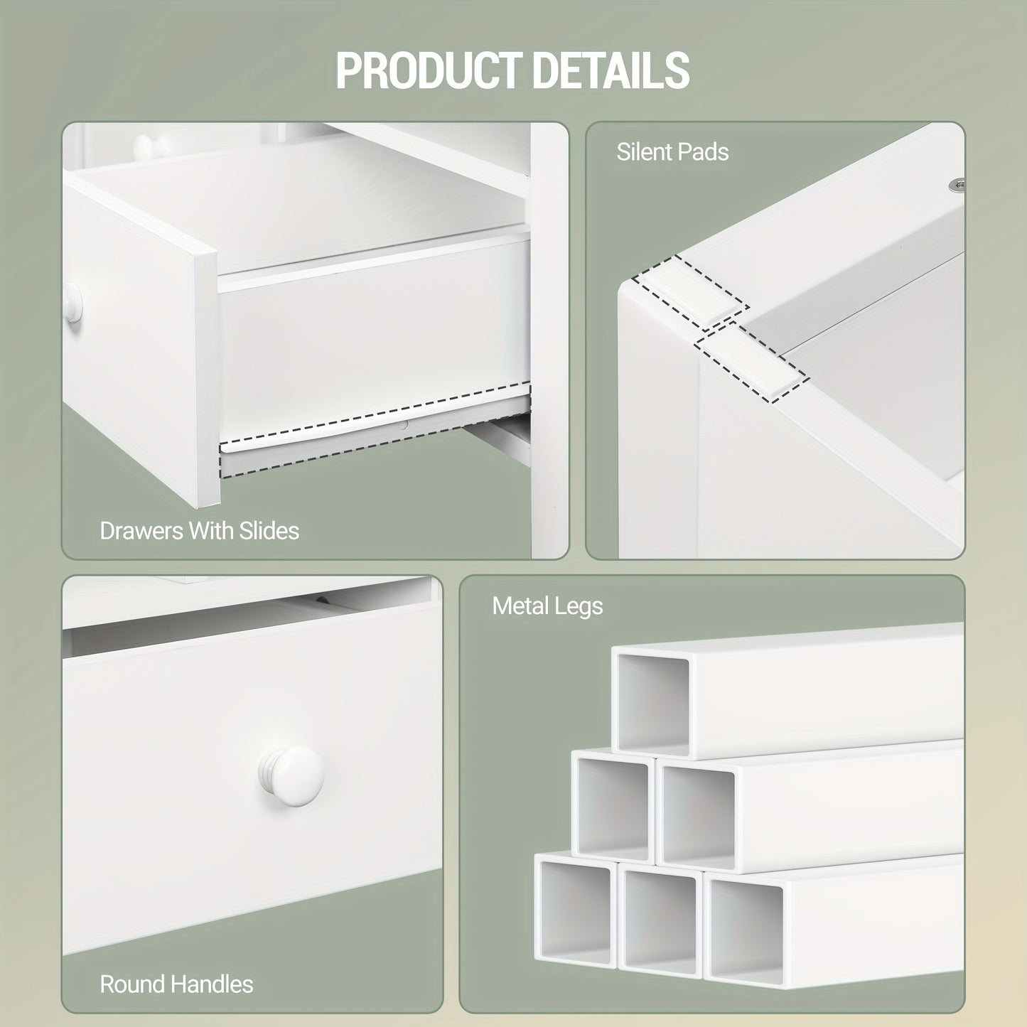 Salontafel – Verstelbare Tafel – Koffietafel – Woonkamertafel – Eettafel – Wit – Pneumatisch Hoogte Verstelbaar – Uitschuifbaar tot 100 × 100 cm