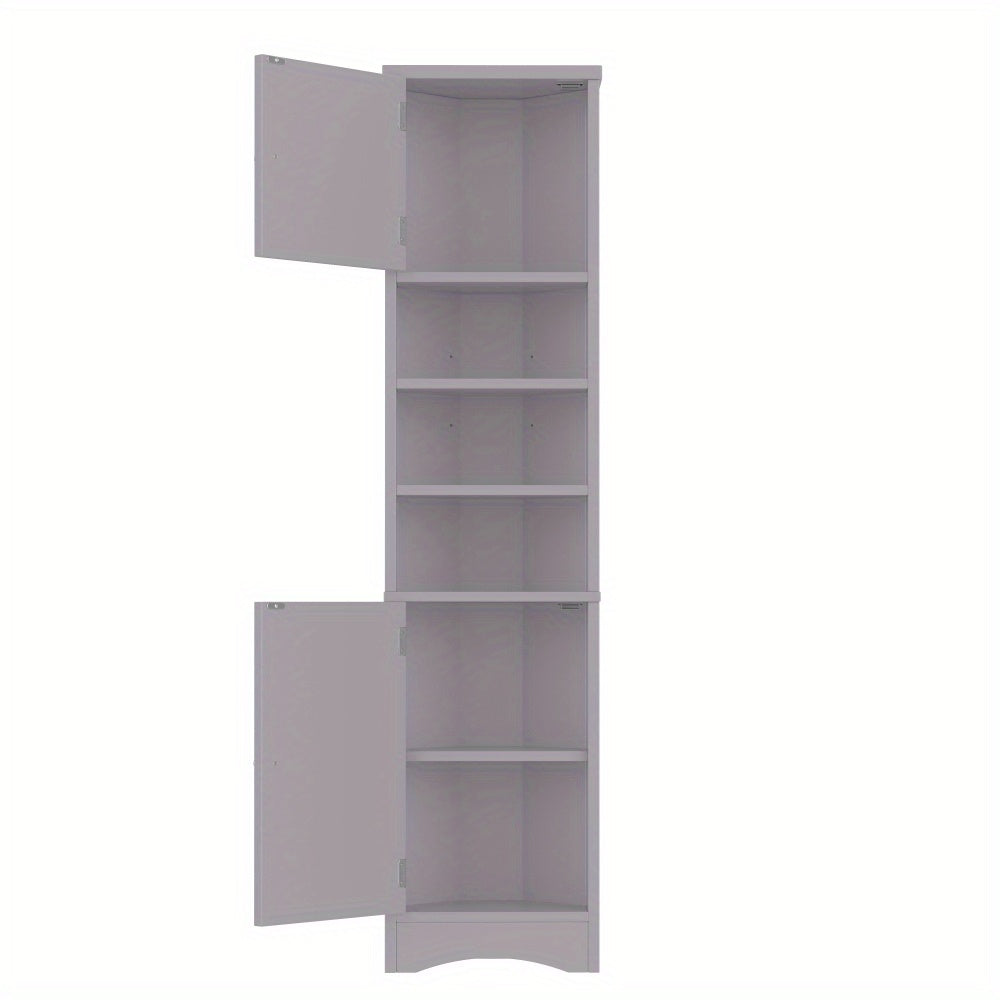 Halmeubel – Halkast – Garderobekast – Schoenenkast – Opbergkast – Driehoekig Ontwerp – Verstelbare Planken – Wit – 36,5x24,5x170 cm – Duurzaam Materiaal Zonder Hout – Eenvoudig Te Monteren