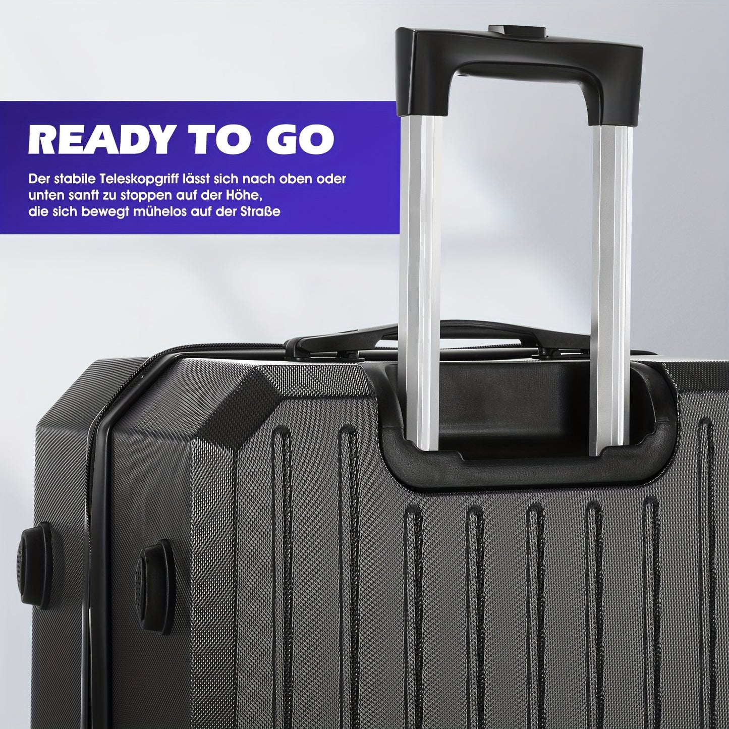 Kofferset – Harde Koffer – Spinner Koffer – Reiskoffer – Trolley Koffer – ABS Materiaal – TSA Slot – Blauw