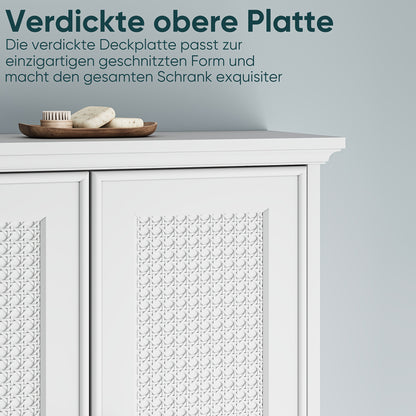 Wandkast – Badkamerkast – Opbergkast – Keukenkast – Hangkast – Wit Houten Materiaal – Verstelbare Planken