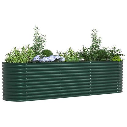 Tuinbed – Buitenbed – Ligbed – Tuinbank – Tuinmeubel – Groen – Stalen Frame – Extra Groot 320x80x81 cm