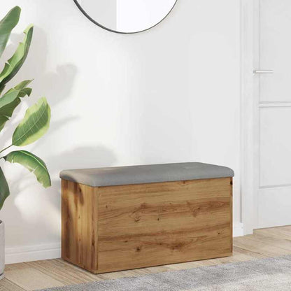 Schoenenbank – Opbergbank – Halbank – Zitbank – Schoenenrek – Houtlook Artisan Eiken – Compact 82x42x45 cm – Stevig tot 110 kg