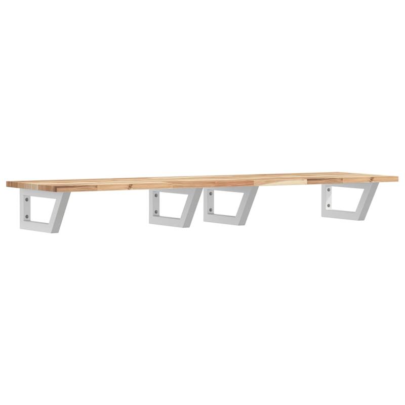 Wandrek – Wandplank – Muurrek – Opbergrek – Plank – Ruimtebesparend Design – Staal Met Acaciahout