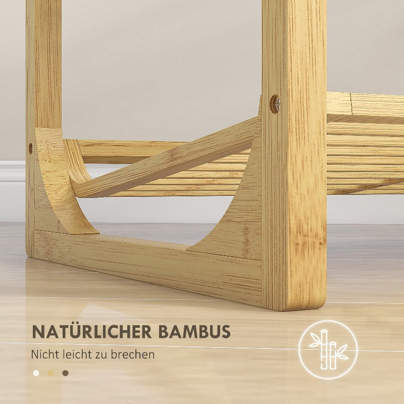 Bamboe Schoenenrek – Schoenenkast – Schoenen Organizer – Schoenenhouder – Schoenendisplay – 4 Lagen Voor 12 Paar – Natuurlijk Hout – Compacte Opslag