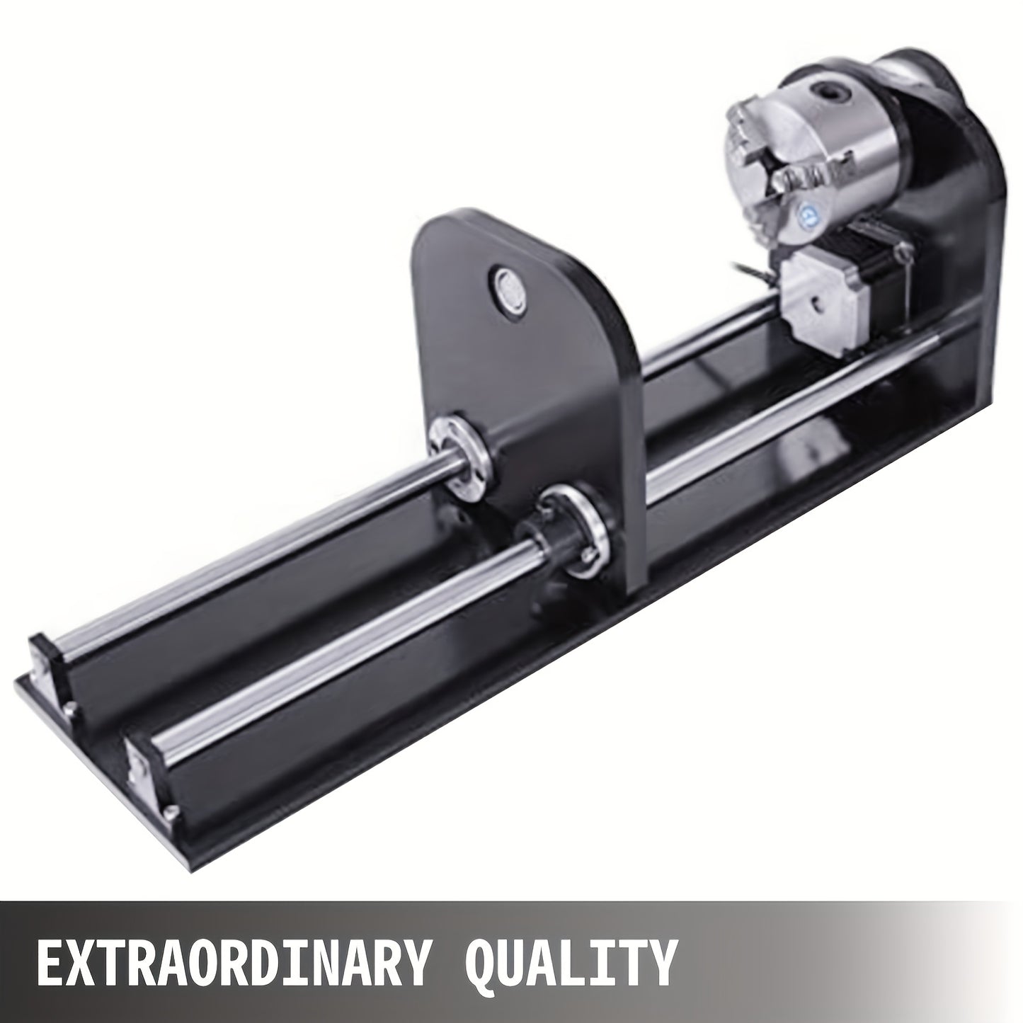 Rotary cutting machine and engraving machine accessories for A-axis, with 80mm three-jaw chuck and 230mm rail, CNC router/laser engraving machine rotary tool accessories, suitable for carving Golden wood