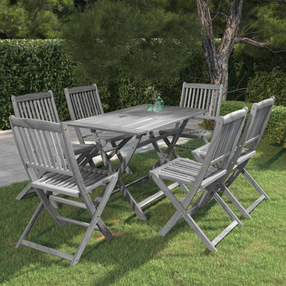 Vidaxl 5/7X Solid Acacia Wooden Garden Set Grey Terrace Set With/Without Armrest