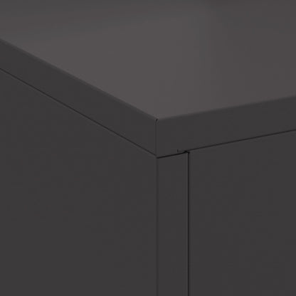 Vuurschaal – Vuurkorf – Tuinhaard – Buitenhaard – Terrashaard – Zwart Staal – Rechthoekig Design – 60x40x96 cm – Efficiënte Ventilatie – Opbergruimte