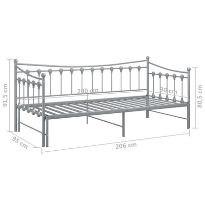 Bedbank – Slaapbank – Sofa Bed – Logeerbed – Uittrekbare Bank – Metalen Frame – 90x200 cm – Ruimtebesparend Design
