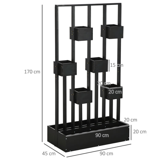 Verhoogde Plantenbak – Tuinbak – Kruidenbak – Bloembak – Kweekbak – Met Houten Latwerk – 90x45x170 cm – Weerbestendig Hout