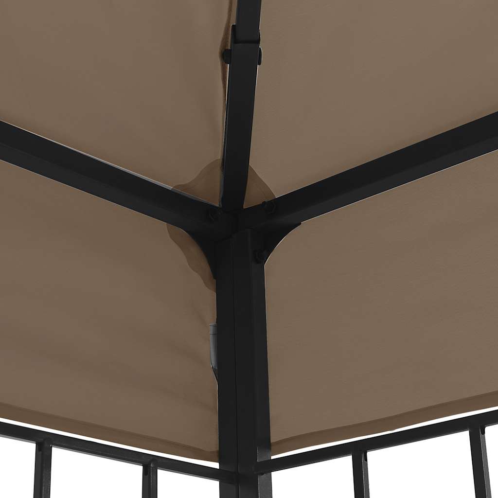 Luifel – Tuinpaviljoen – Zonnescherm – Terrasoverkapping – Pergola – 3x3 Meter – Ventilerend Polyester Dak – Inclusief Sfeerverlichting