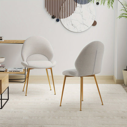 Eetkamerstoel – Stoel – Zitstoel – Designstoel – Schuimstoel – Grijs – Ergonomische Rugleuning – Duurzaam Metalen Frame