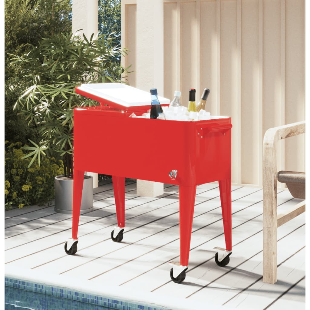 Koelbox Op Wielen – Mobiele Koelbox – Trolley Koelbox – Picknick Koelbox – 80 Liter Inhoud – Tot 72 Uur Koelen