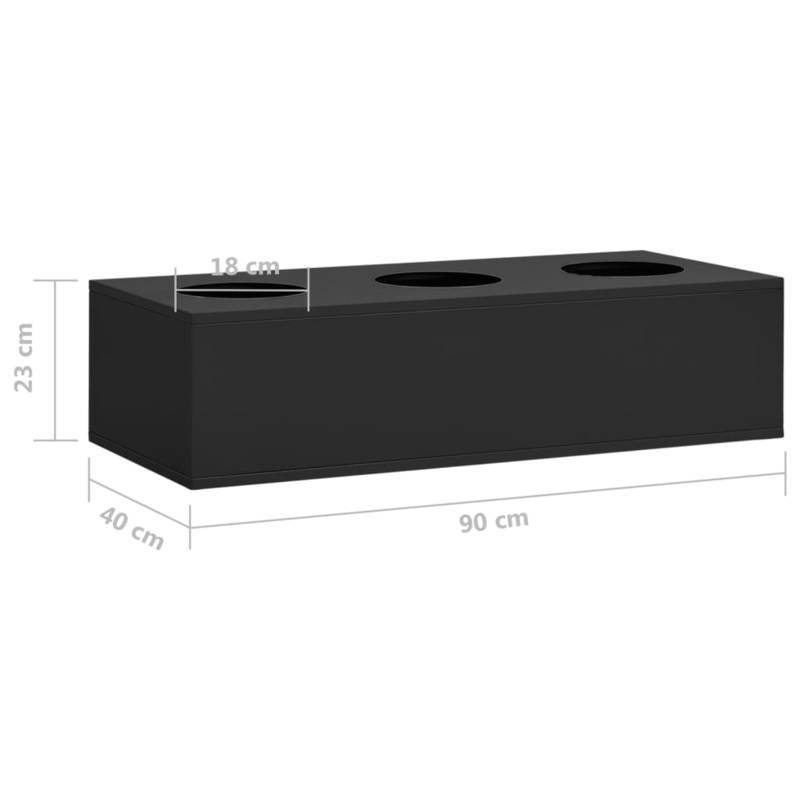 Bloembak – Plantenbak – Plantenbakje – Bloempot – Tuinbak – Stalen Bak – Antraciet – 90x40x23 cm – Duurzaam & Strak Design