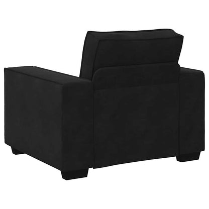 Zwarte Sofa – Bankstel – Loungebank – Zitbank – Velvet Bank – Met 3 Zachte Velvet Kussens – Vlekbestendig – Gemakkelijk Schoon Te Maken