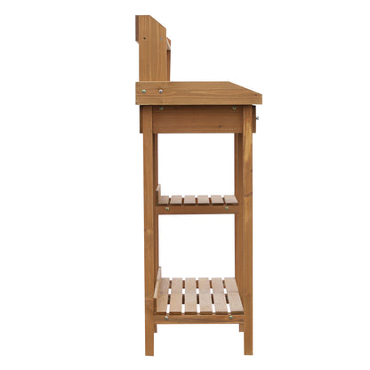 Tuinwerktafel – Plantentafel – Bloementafel – Tuinbureau – Werkbank – Grenenhout – Wasbak Ingebouwd – Werkhoogte 90 cm