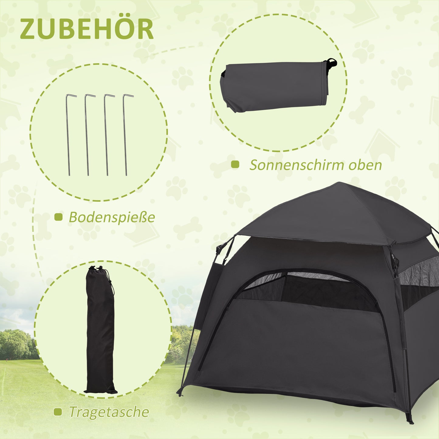 Hondenhuisje – Hondenhok – Draagbare Honden Tent – Hondenkooi – Groot Formaat – Weerbestendig Oxford Polyester – Inklapbaar Met Vliegengaas