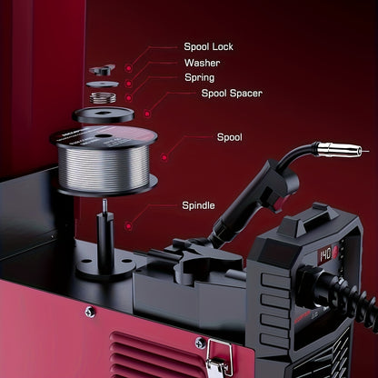 MIG 140 Lasmachine – MIG Lasmachine – Lasapparaat – Metaallasmachine – Elektrode Lasapparaat – 230V Plug & Play – Compact Lichtgewicht Design