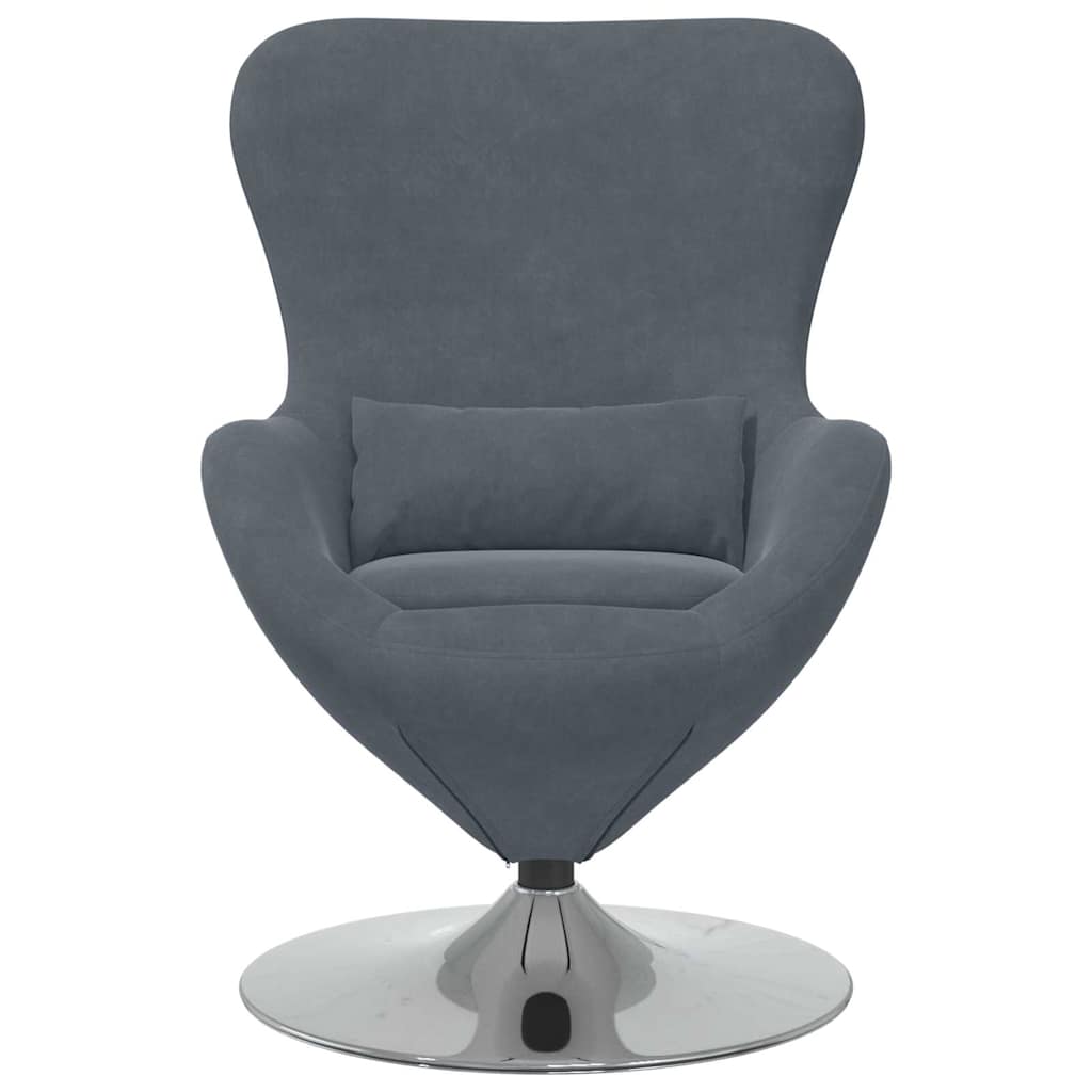 Draaifauteuil – Fauteuil – Lounge Stoel – draaistoel – Relaxstoel – Donkergrijs Zonder Voetenbank – 360° Draaibaar – Comfortabele Zachte Bekleding