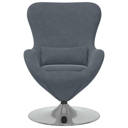 Draaifauteuil – Fauteuil – Lounge Stoel – draaistoel – Relaxstoel – Donkergrijs Zonder Voetenbank – 360° Draaibaar – Comfortabele Zachte Bekleding