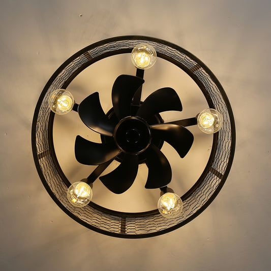 Plafondventilator – Ventilator Plafond – Plafondlamp Ventilator – Plafonniere – Dimbare Ventilator – 50,8 cm – 7 Bladen – Met Afstandsbediening – Geruisloze Omkeerbare DC Motor – Metaal – Semi-Flush – 6 Snelheden – 3 Kleurtemperaturen