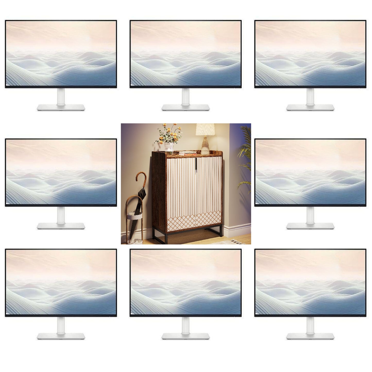 Schoenenkast – Schoenenrek – Schoenopberger – Schoenmeubel – Schoenenschuif – Vrijstaand – Ruimtebesparend – Composiethout Met Zwart Metalen Frame – Vijf Lagen Voor 25 Paar Schoenen