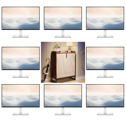 Schoenenkast – Schoenenrek – Schoenopberger – Schoenmeubel – Schoenenschuif – Vrijstaand – Ruimtebesparend – Composiethout Met Zwart Metalen Frame – Vijf Lagen Voor 25 Paar Schoenen
