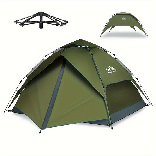 Pop-up Tent – Kampeertent – Festival Tent – Familie Tent – Snelle Opzet – Geschikt Voor 4 Personen – Army Groen – Automatische Opzetfunctie – Ventilatie Met Muggenbescherming