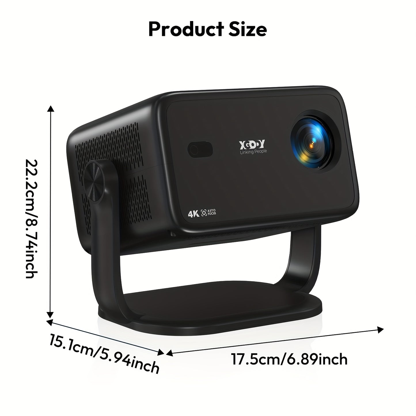 Beamer – Projector – Mini Beamer – Draagbare Projector – Home Cinema – Full HD 1080p Native Resolutie – 600 ANSI Lumen & Automatische Focus