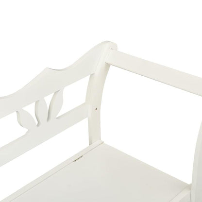 Solid Pine Wood Bench 107x45x75.5cm - Modern Entryway Bench with Storage, White Finish Multi-Functional Shoe Rack & Living Room Stool, Durable Minimalist Design, Living Room Storage | Modern Minimalist Bench | Durable Constru