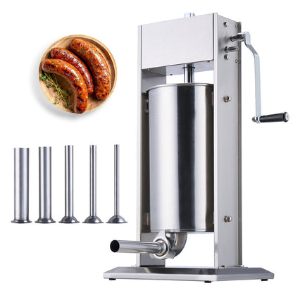 Worstenvuller – Worstenmaker – Worstvuller – Worstmachine – Worstenvulmachine – 15 Liter Capaciteit – 304 RVS Handmatig Verticale Machine