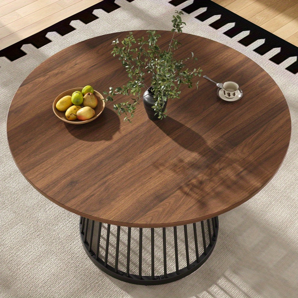 Ronde Eettafel – Keukentafel – Koffietafel – Eetkamertafel – Tafeltje – 80x80x76 cm – Metalen Poten – Modern Design – Geschikt Voor 4 Personen