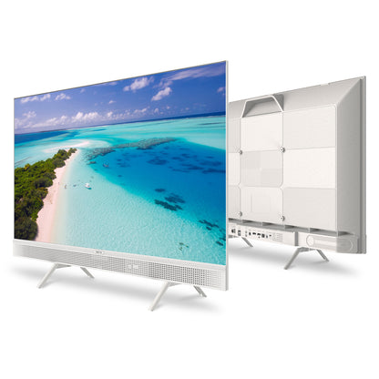 32” QLED Smart TV – Draagbare Televisie – HD Monitor – Mobiele TV – Compact Scherm – Handvat – Google TV – HDR10 Display – Bluetooth Geluid
