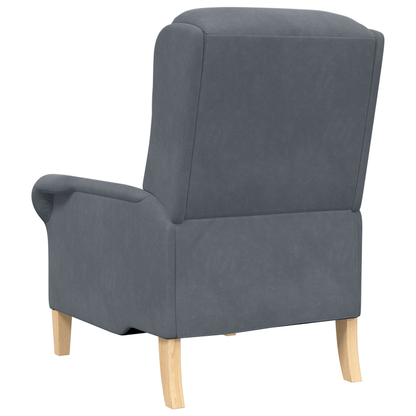 Fauteuil – Armstoel – Zetel – Lounge Stoel – Donkergrijs – Comfortabele Bekleding – Stevig Zacht Houten Frame