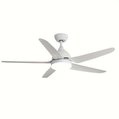 Plafondventilator – Ventilator – Plafondventilator Met Verlichting – Muurventilator – Koelventilator – Wit – 132 Cm Groot – Reversibele DC Motor – Instelbare LED Verlichting Met Afstandsbediening