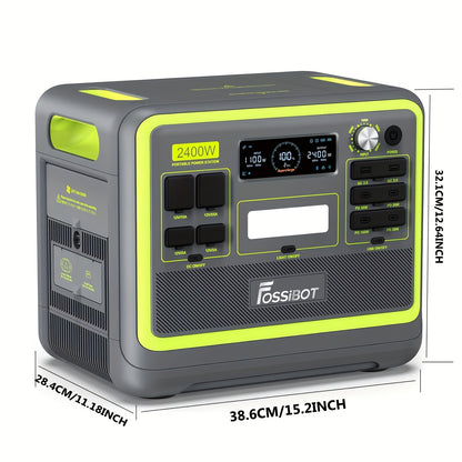 Powerstation – Draagbare Accu – Mobiele Generator – Zonne-energie Station – Noodstroomvoorziening – 2048Wh LiFePO4 Batterij – 2400W Continu Vermogen met 4800W Piek