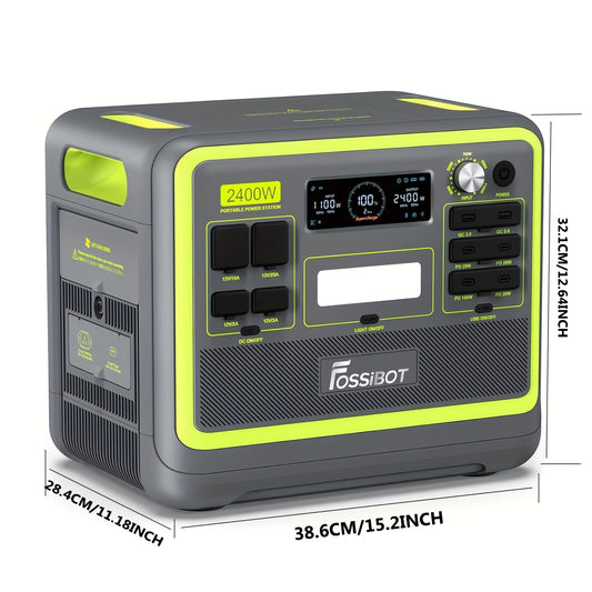 Powerstation – Draagbare Accu – Mobiele Generator – Zonne-energie Station – Noodstroomvoorziening – 2048Wh LiFePO4 Batterij – 2400W Continu Vermogen met 4800W Piek