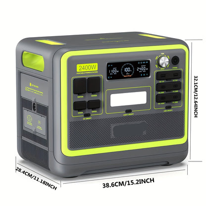 Draagbare Powerstation – Mobiele Generator – Noodstroom – Zonne-accu – 2048Wh Capaciteit – 2400W Output