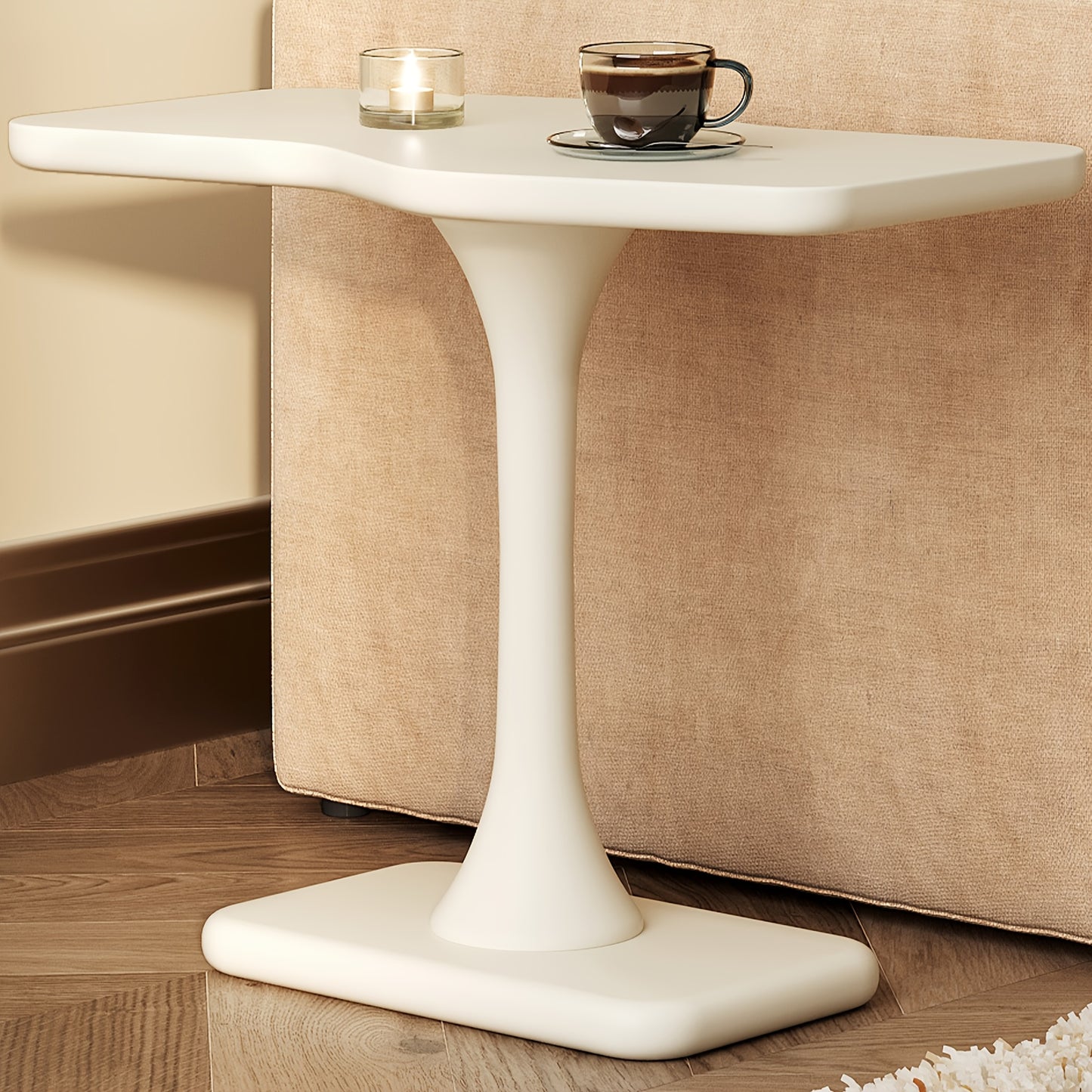 Salontafel – Bijzettafel – Koffietafel – Nachttafel – Sidetable – Melkwit – Compact Formaat – Duurzaam Hout