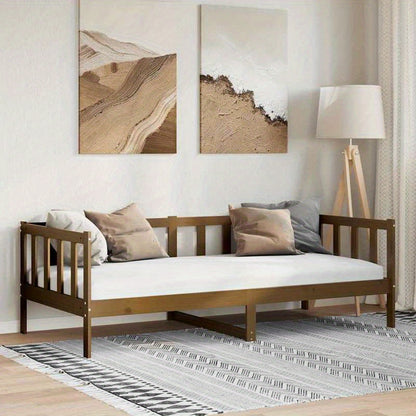 Slaapbank – Bedbank – Loungebed – Opklapbed – Sofa Bed – Massief Dennenhout – 90x200 cm – Compact & Duurzaam – Modern Minimalistisch Design