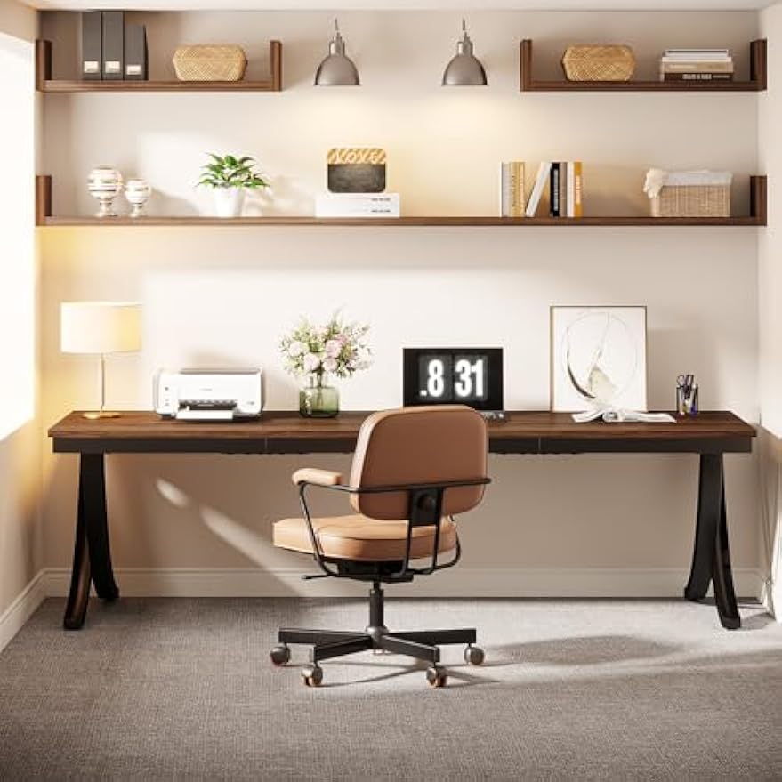 Vintage Bureau – Computertafel – Werktafel – Schrijftafel – Industrieel Bureau – 150 cm Groot – Verstelbare Lade-unit