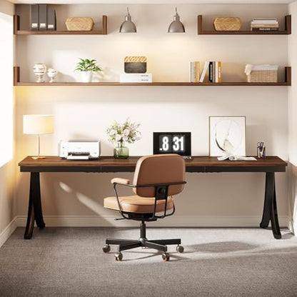 Vintage Bureau – Computertafel – Werktafel – Schrijftafel – Industrieel Bureau – 150 cm Groot – Verstelbare Lade-unit