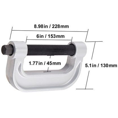 baljointpers – balhoofdpers – baljoint extractor – draagarmpers – persgereedschap – 21-delige set – hittebehandeld koolstofstaal
