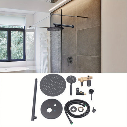 Thermostatic shower mixer Shower set Shower system Rain shower head Handheld shower head Concealed installation, Bathroom Upgrade, Minimalist Style, Wallmounted Shower, Shower Mixer Valve, Homeowners, Contractors
