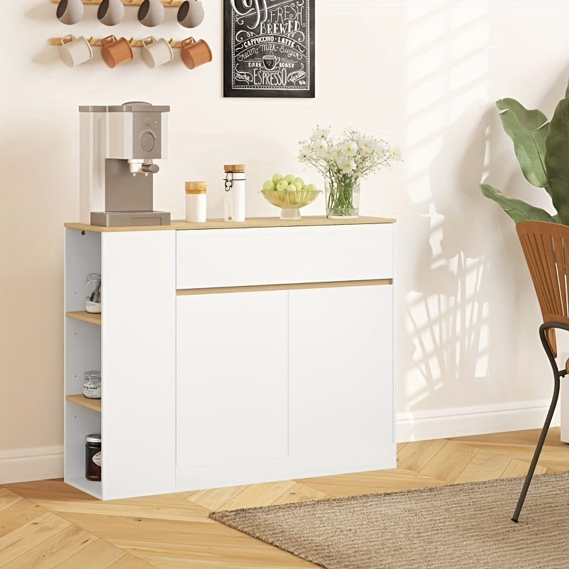 Opbergkast – Keukenkast – Ladekast – Kast – Opbergmeubel – Verstelbare Lades – Kantelbeveiliging – Wit – 68,5 cm Hoog – 3,2 Kubieke Voet Opbergruimte