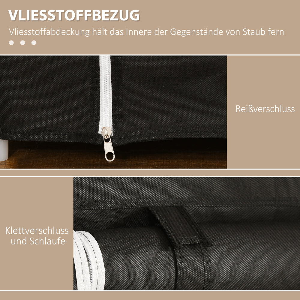 Kledingkast – Garderobekast – Stoffen Kast – Kleerkast – Opbergkast – Stevig Non-Woven Materiaal – Met Ritsdeuren en 10 Vakjes